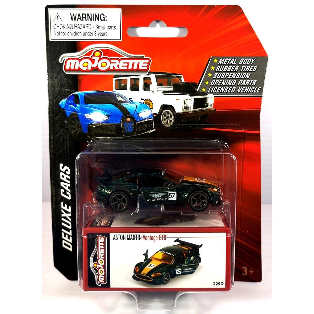 Majorette Deluxe Cars ASTON MARTIN VANTAGE GT8, New, See Pics/Description!
